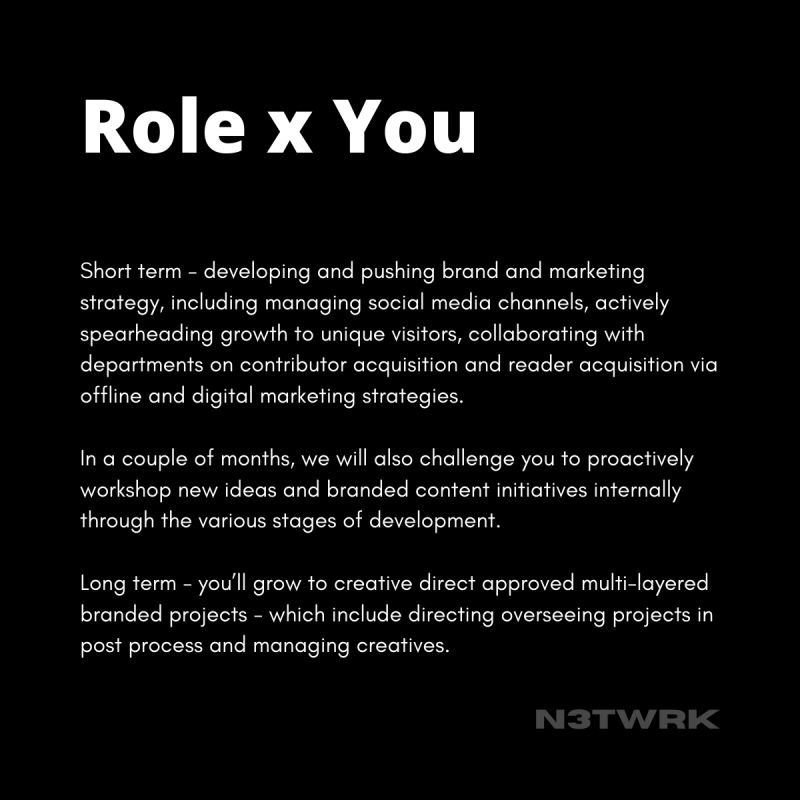 We/re looking for a marketing specialist!